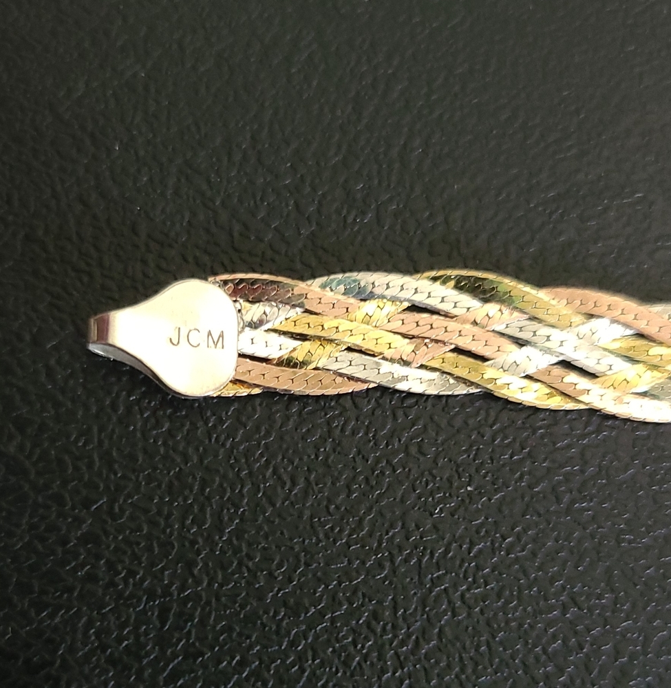 Braided 8in Sterling Silver Bracelet - Picture 4 of 7